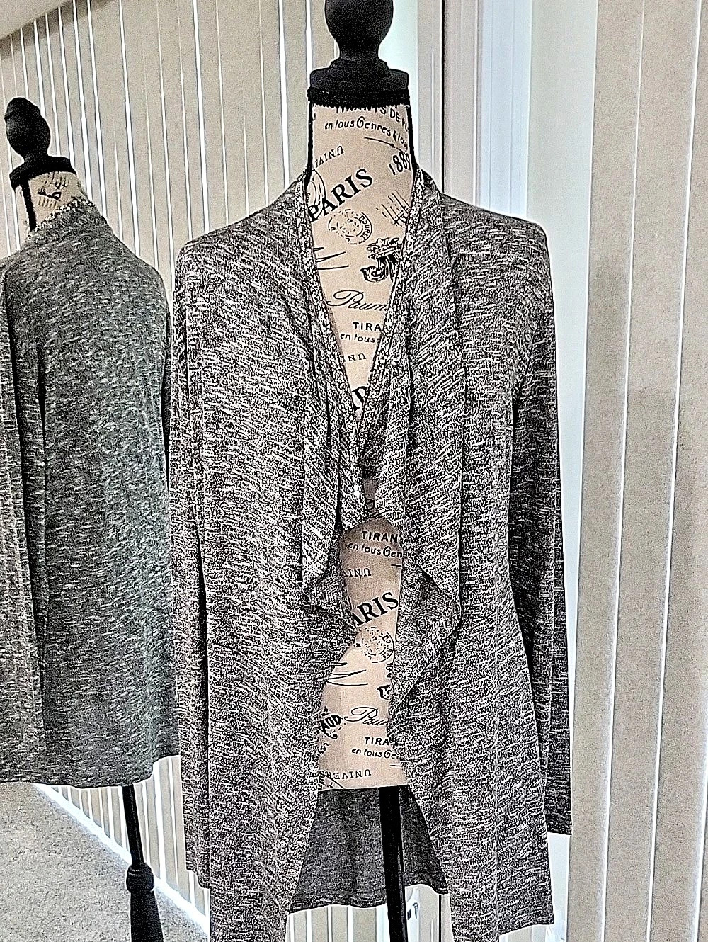 Juicy Couture Gray Draped Sweater Size Medium NWT